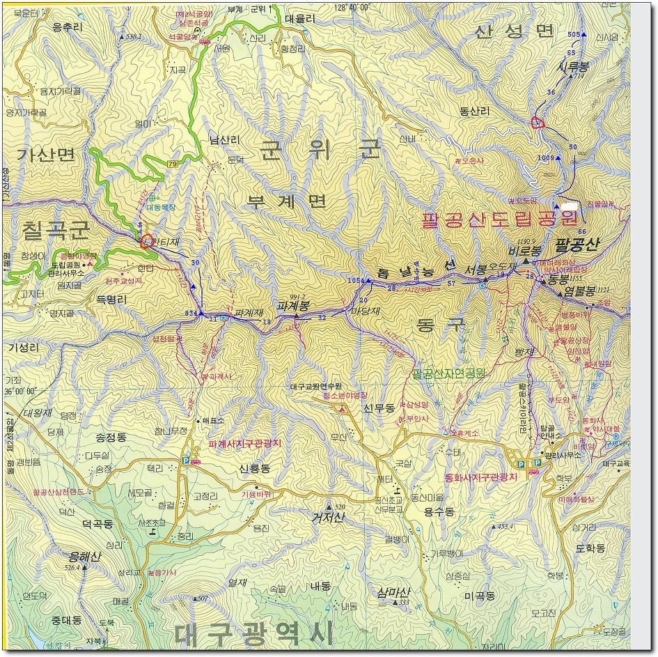 대구 파계사 원당봉산표석 이미지