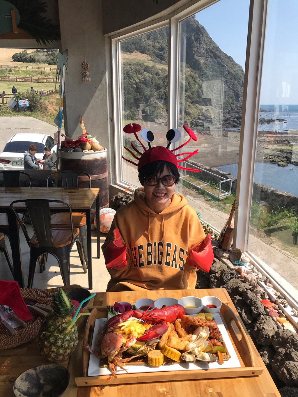 성산일출봉 이  보이는곳   