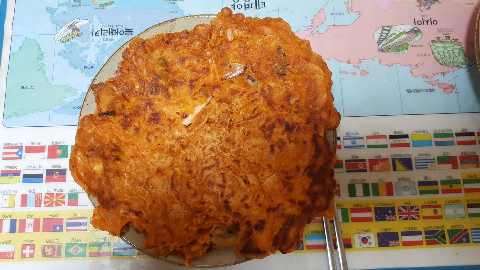 해물 김치전