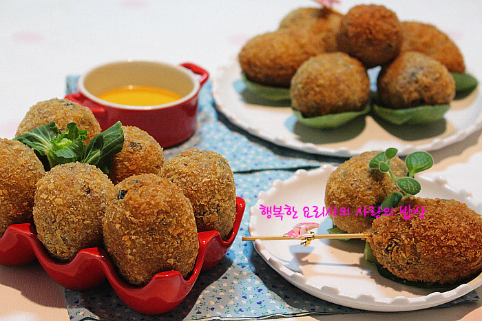 튀김 하나만 먹어도 배불러~ 오곡밥소시지크로켓