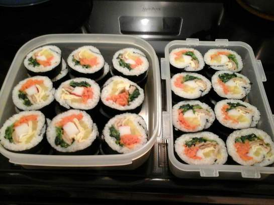 목요일에 싼 김밥과 며느리 생일모임